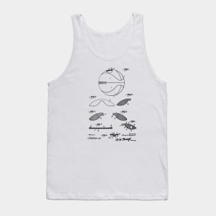 Basketball Vintage Patent Drawing Tank Top